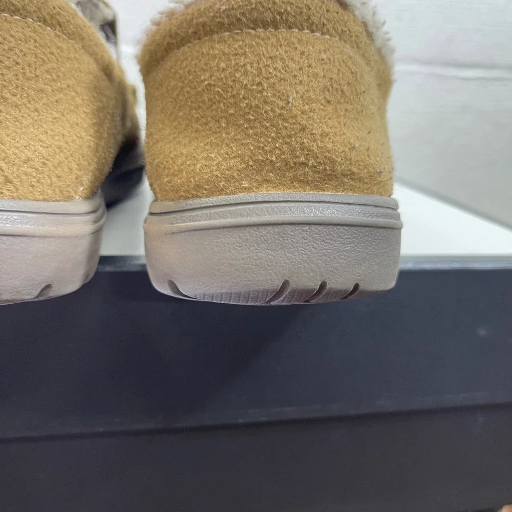 Lems Drifter Fur Cozy Cabin Tan Brown Suede Slip On Loafers Shoes‎ Men's 9 US